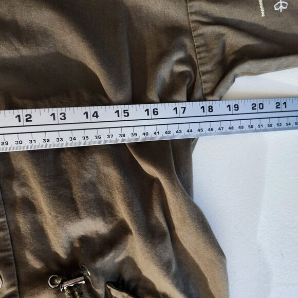 JCL Olive Green Embroidered Jacket S/M Boho Embroidery - Picture 14 of 16